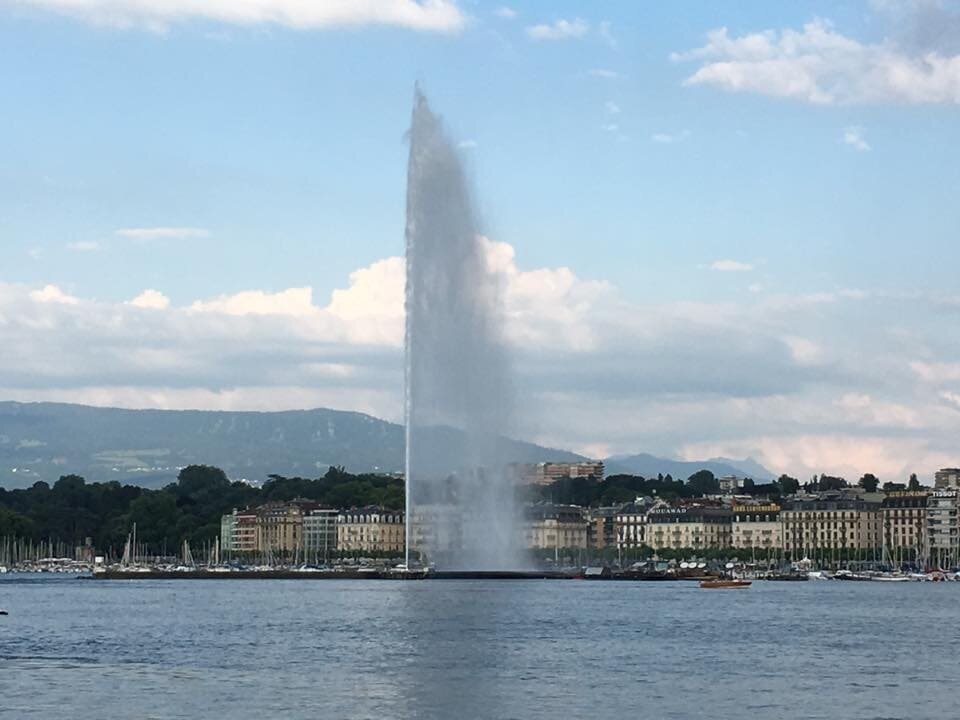 jet of water in Lake Geneva, Switzerland