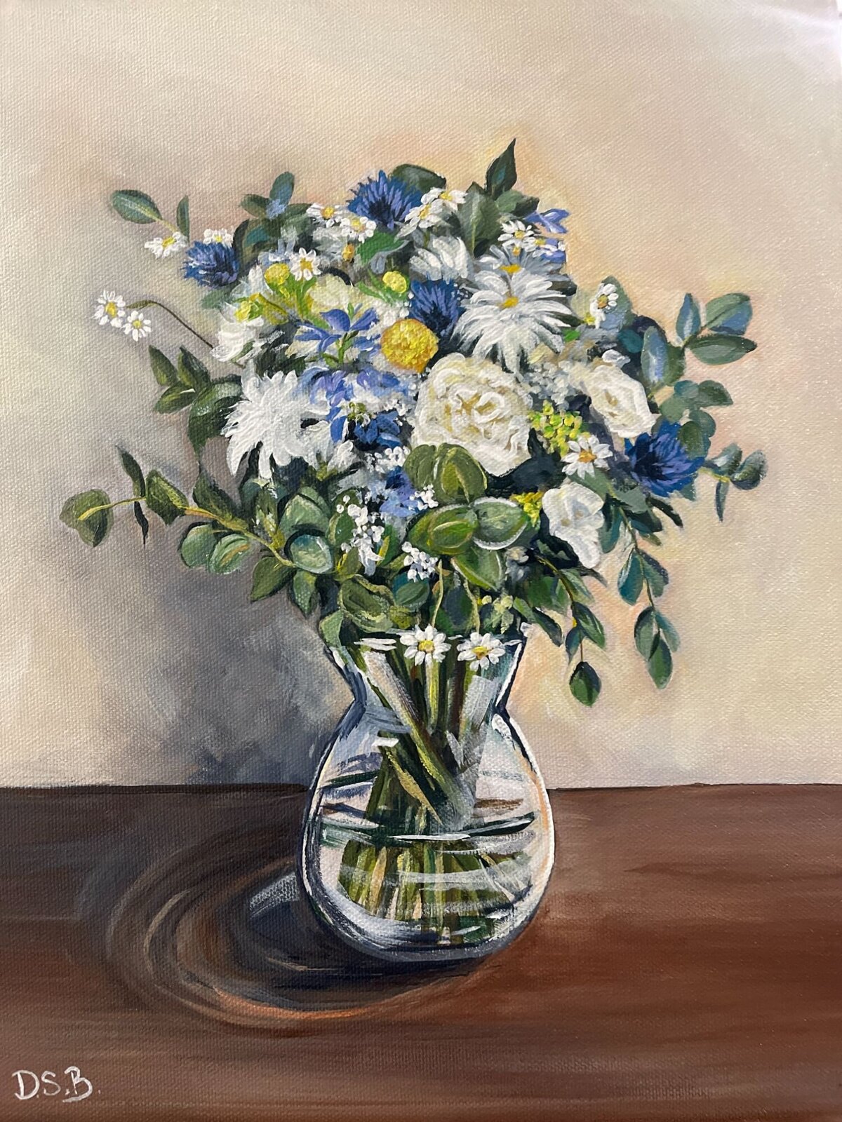 Bridal bouquet wedding painting commission