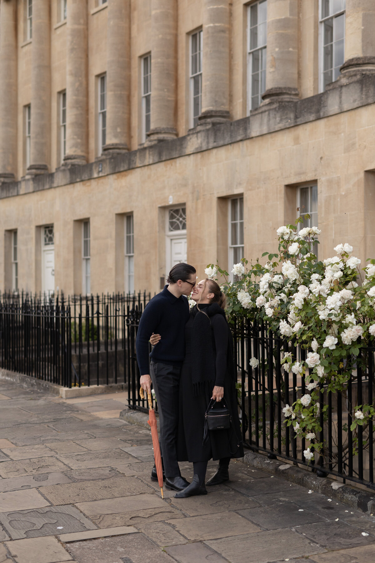 Editorial couple portrait in Bath