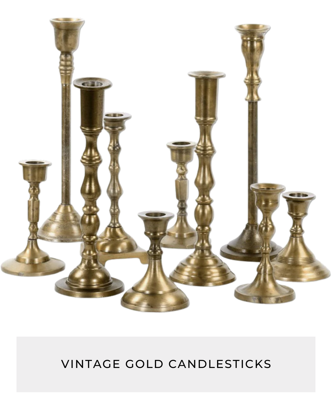 Vintage Gold Candlesticks