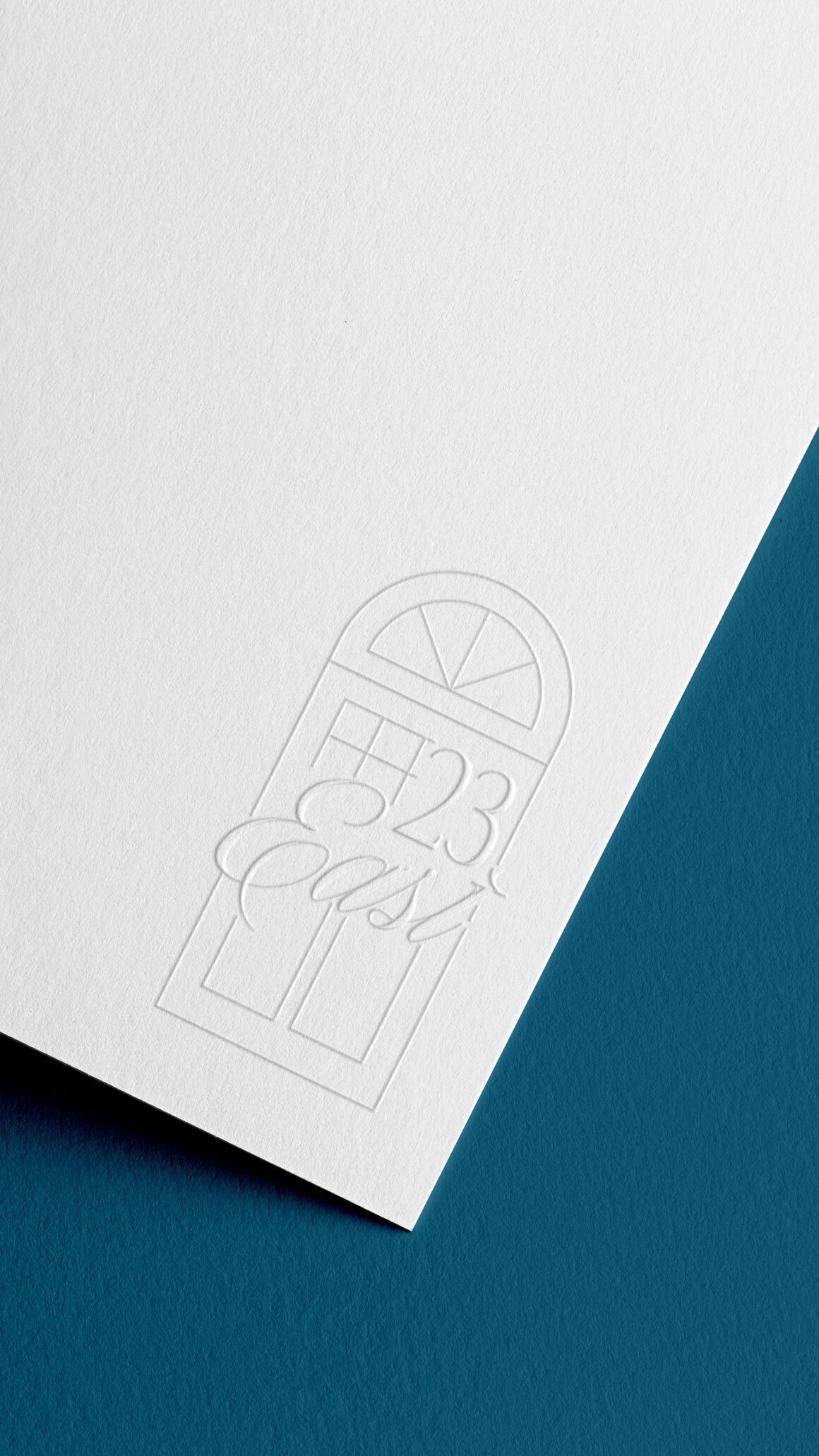a mockup of a door logo on stationery