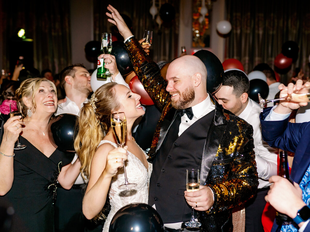 couple dancing in their wedding party