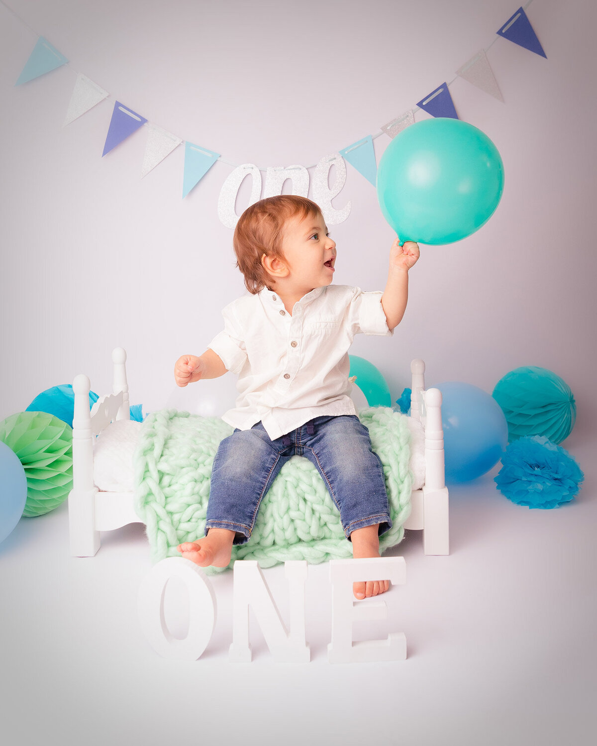 Tally Safdie children photography one year birthday boy