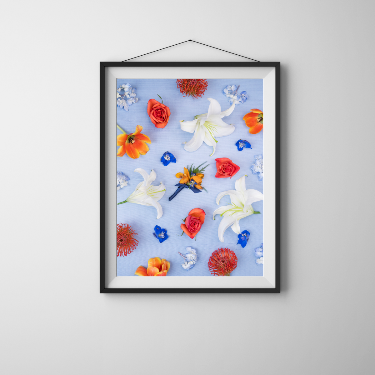 White Simple Background Wall Art Mockup Instagram Post
