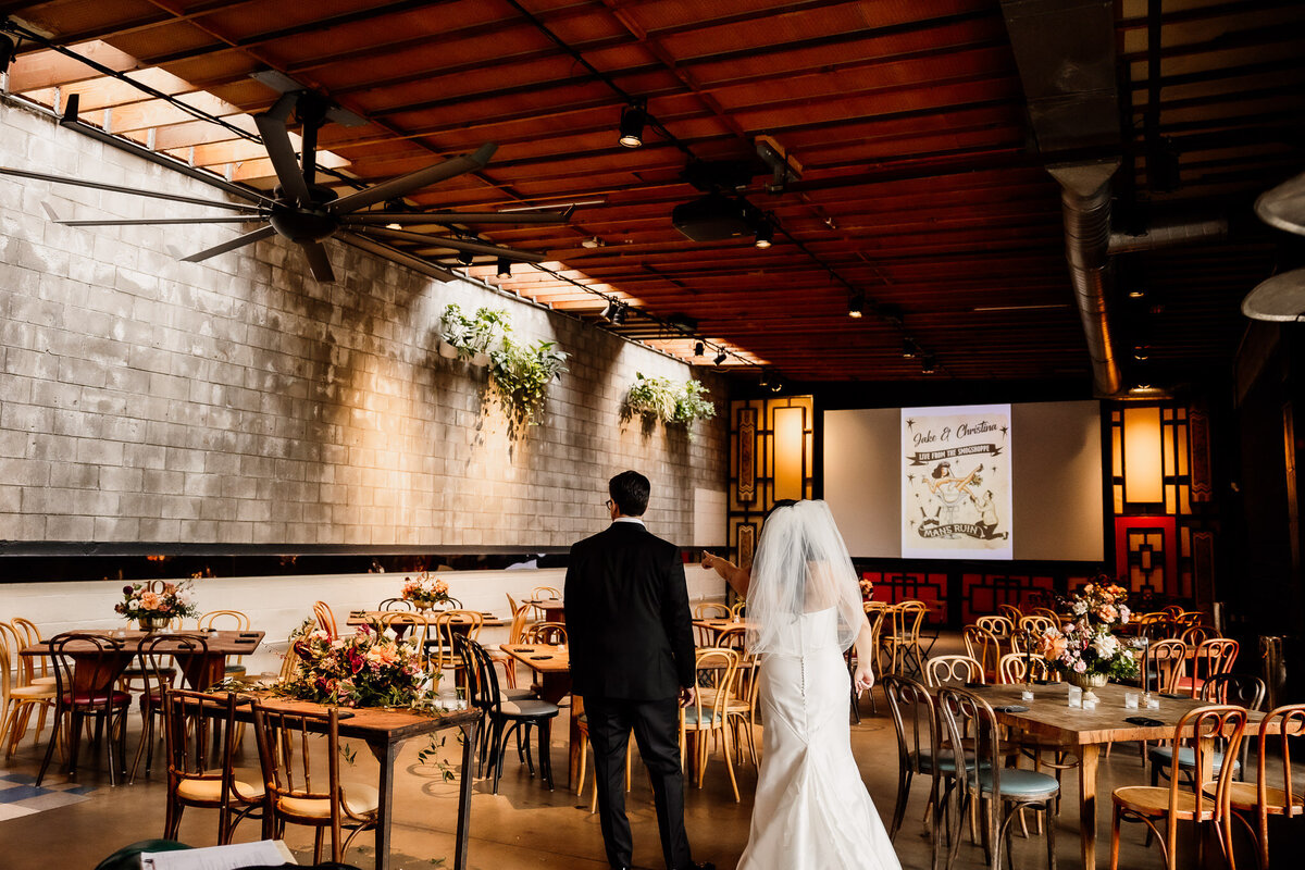 Archer Inspired Photography - Christina and Jake Wedding - Smog Shoppe Los Angeles - First Look and Couple Photos-45