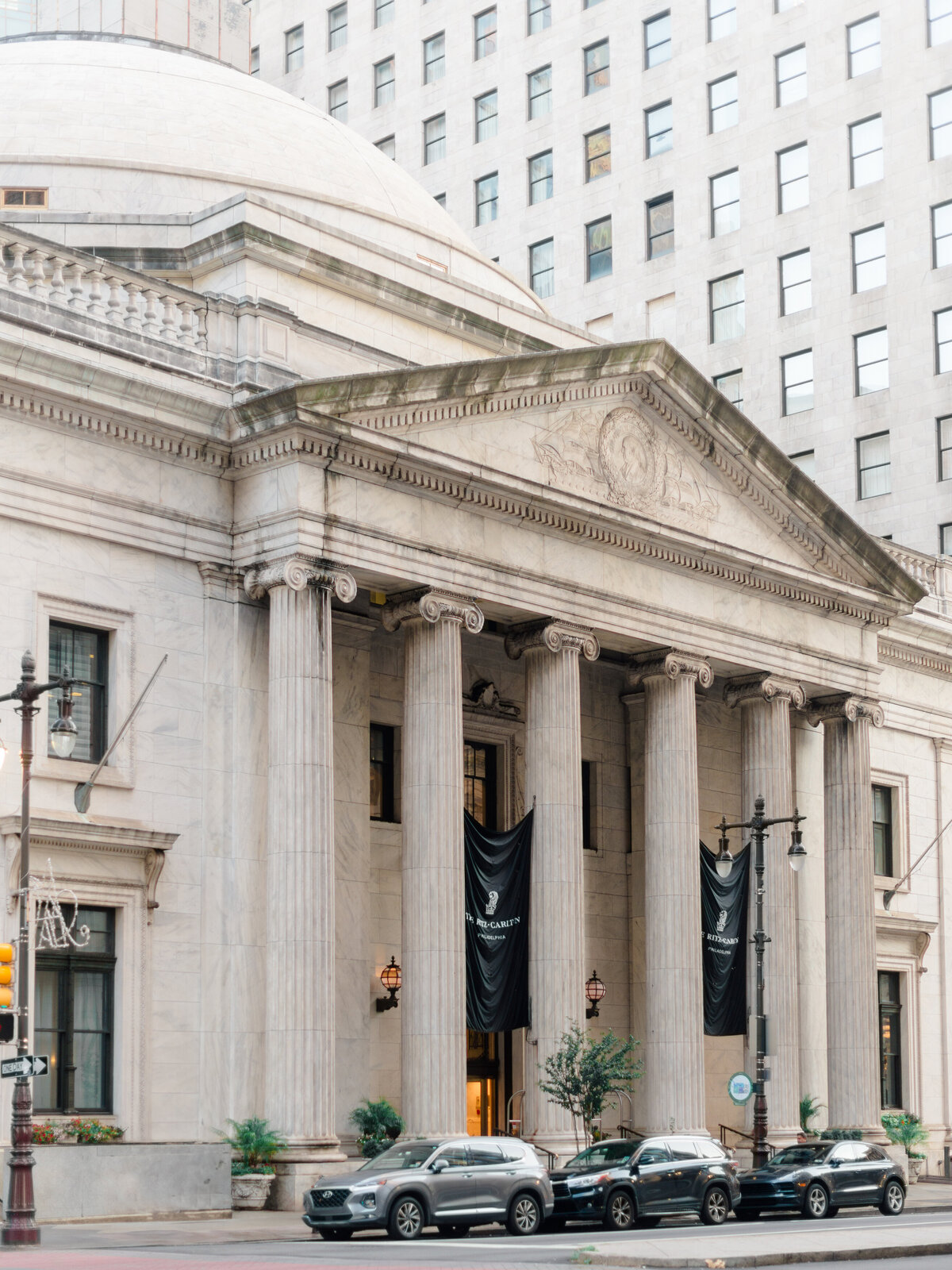 Ritz Carlton Exterior by Elizabeth Kane Photography Philadelphia Fine Art Wedding Photographer