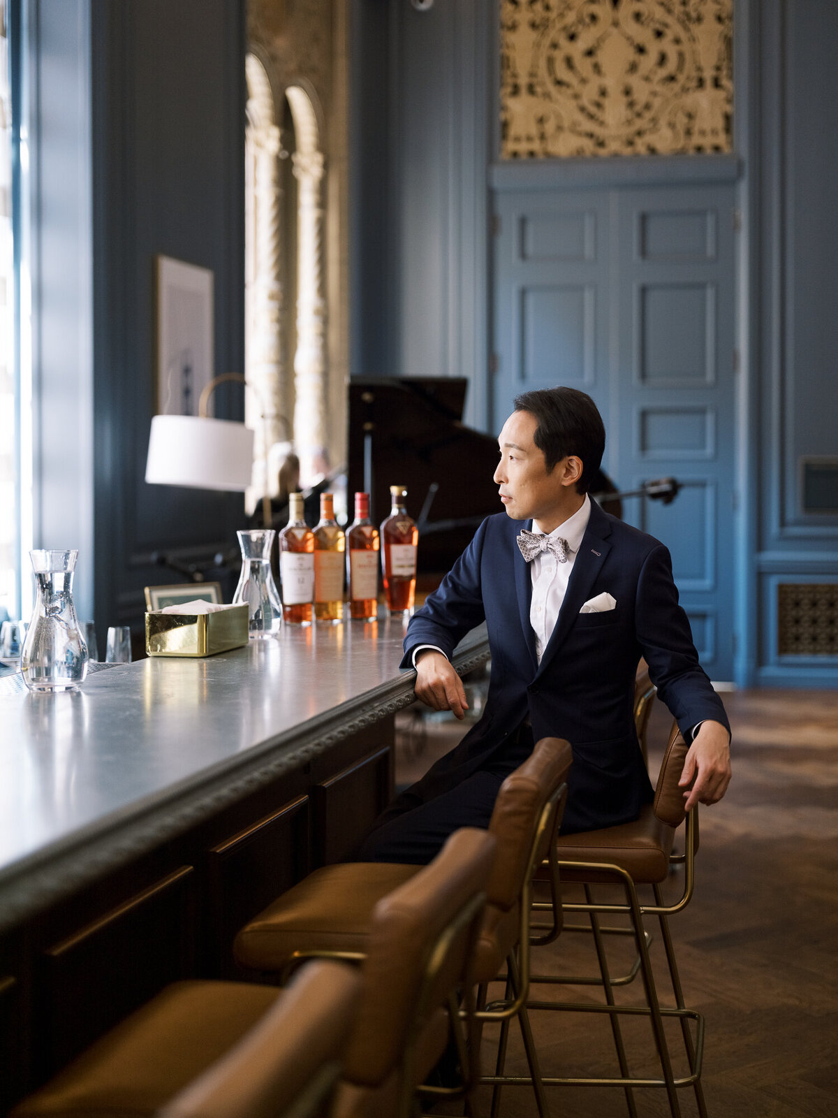 Groom waiting for bride at his San Francisco wedding