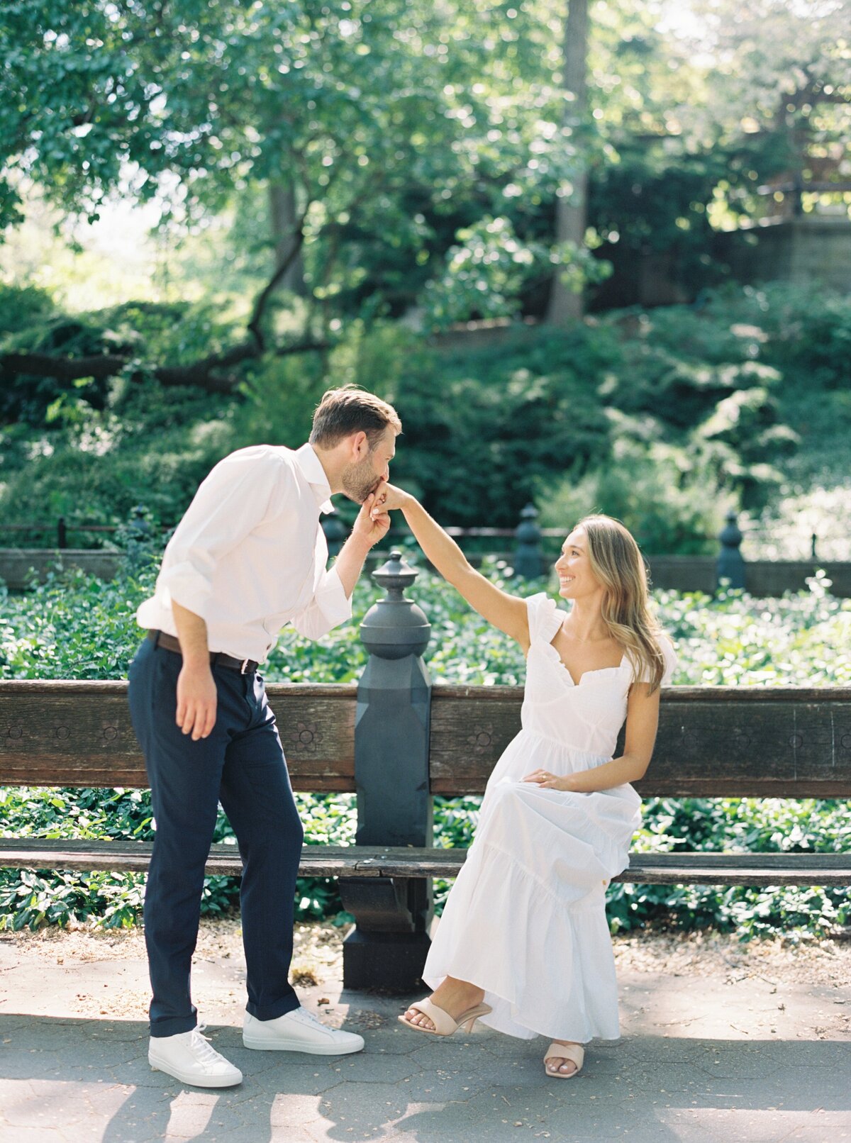 Romantic fine art engagement session in NYC