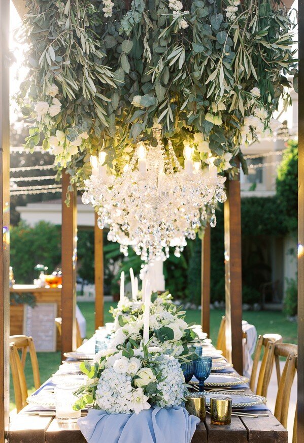Villa wedding in Rhodes Greece with chandelier installations  (69)