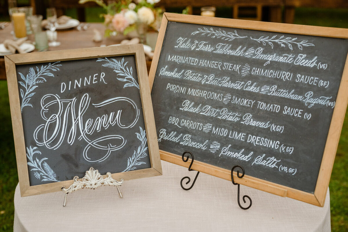 Hudson-Valley-Wedding-Planner-Canvas-Weddings-Lundy-Farm-Wedding-Eco-Friendly-chalkboard-signs-menu