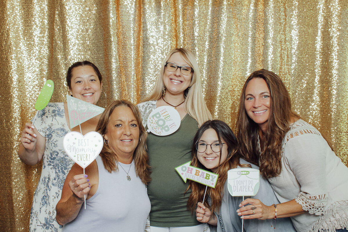 Baby Shower Photography | Mom-to-be celebrating with family and friends at beautifully decorated venue | Hunterdon County, New Jersey