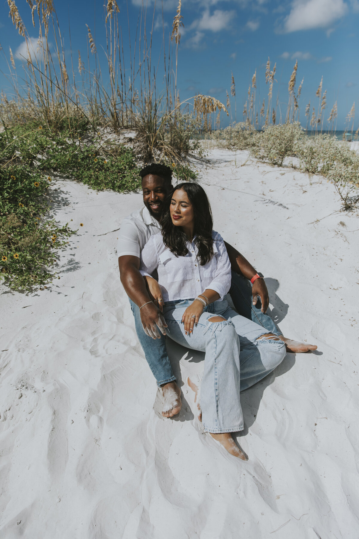 Couples photoshoot at Anna Maria Island in South Florida