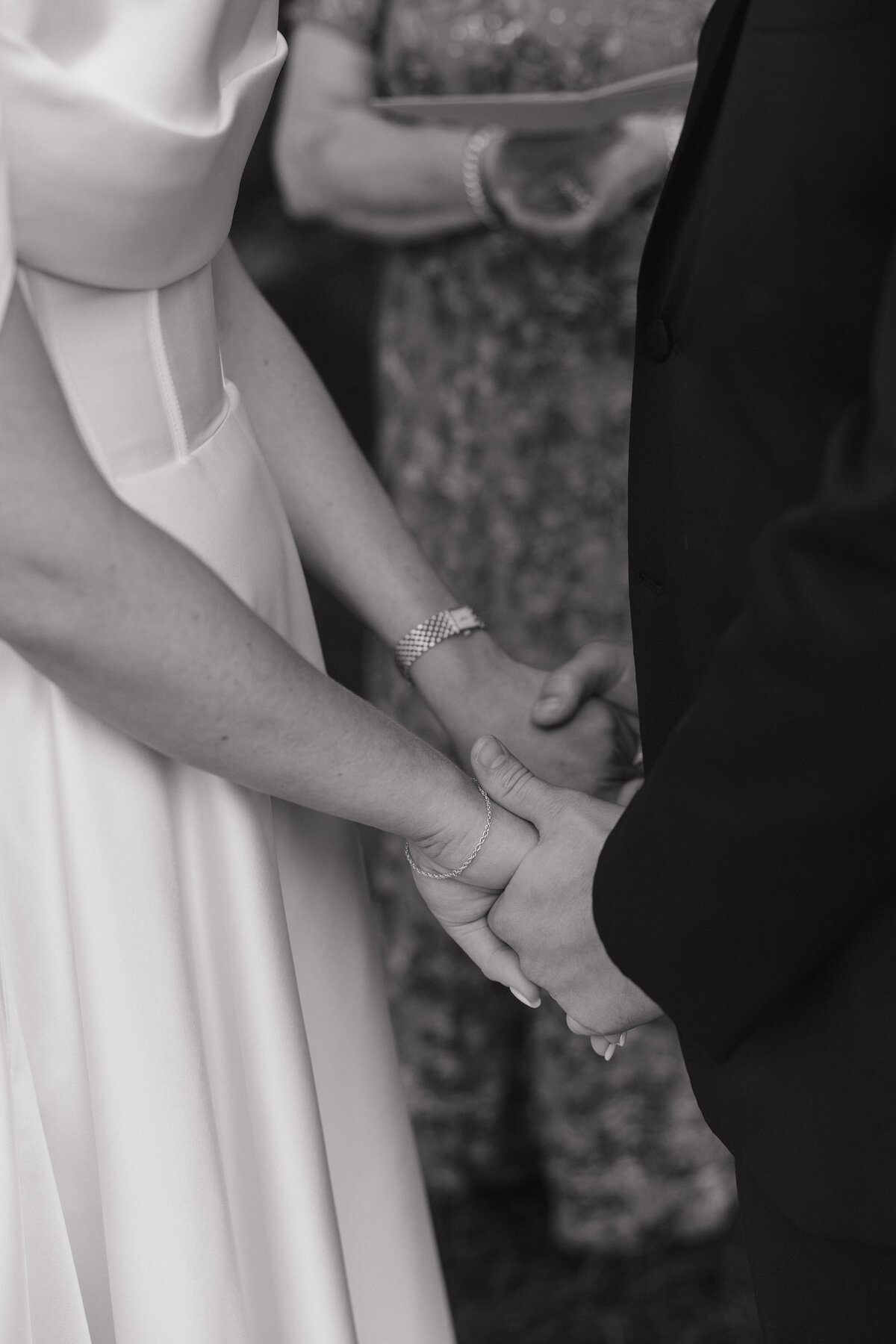 Black and white Indianapolis candid wedding detail