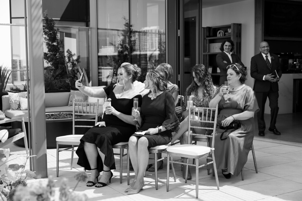wedding guests sitting before wedding ceremony