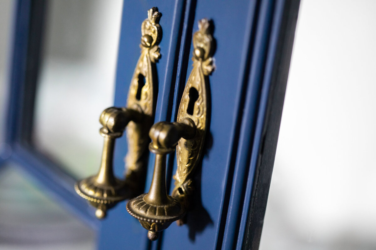Panageries Residential Interior Design | Vibrant Classic Bungalow Cabinet Pull Details