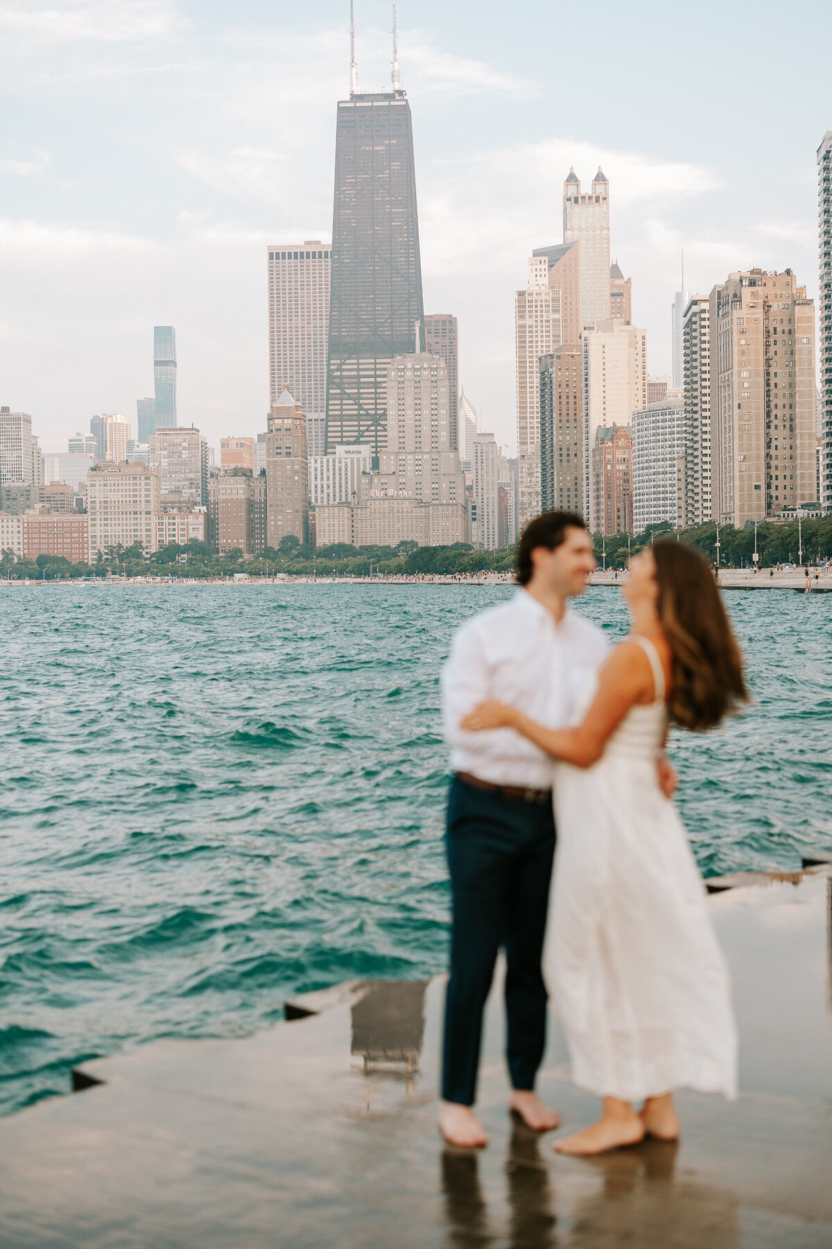 Downtown Chicago Dallas Engagement Photos Colorful Washington Square Park Wrigley North Ave Beach-23