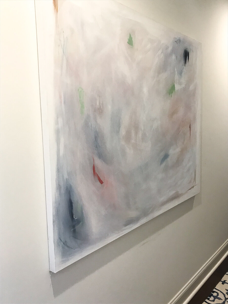 large Neutral abstract  art for entryway
