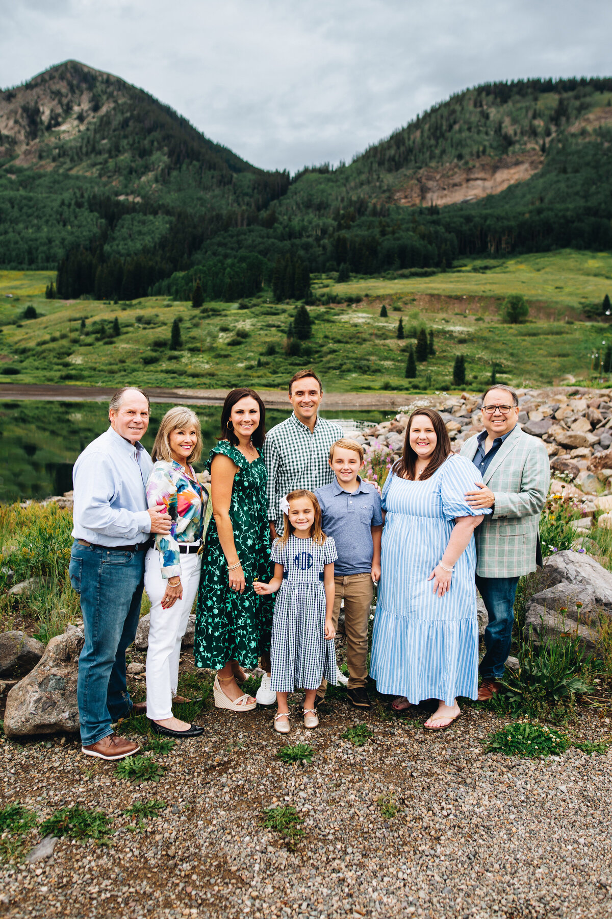 Summer family session in Telluride at Trout Lake.