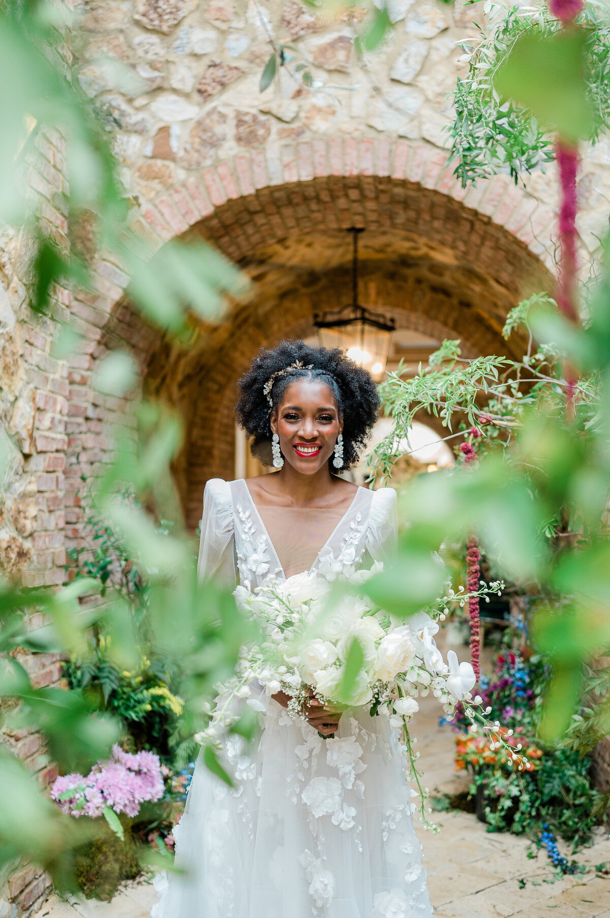 Beautiful Black Bride in Seattle with a bwautiful smile. Black Seattle Wedding Photographers captured this moment,
