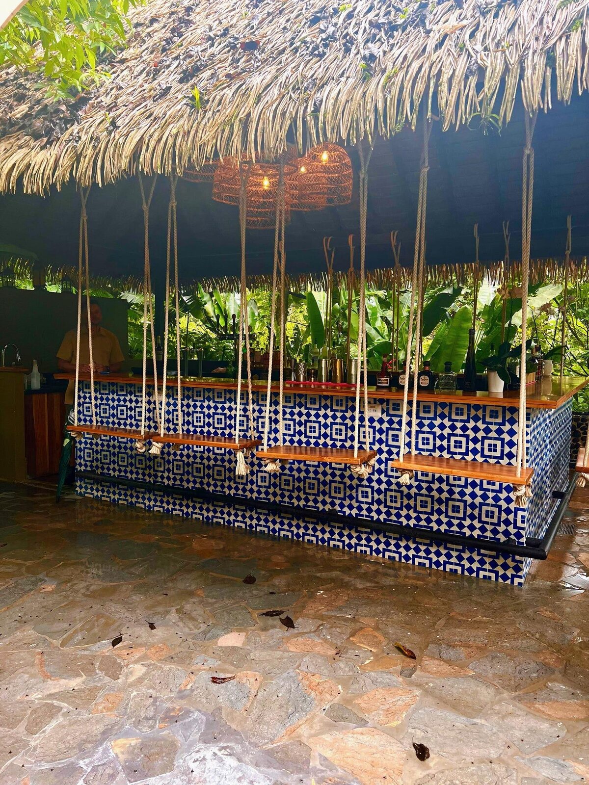 bar with swing seats