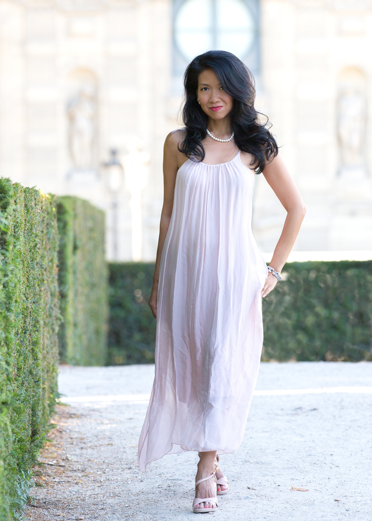 Paris photo session by Karissa Van Tassel featuring young woman at the Louvre