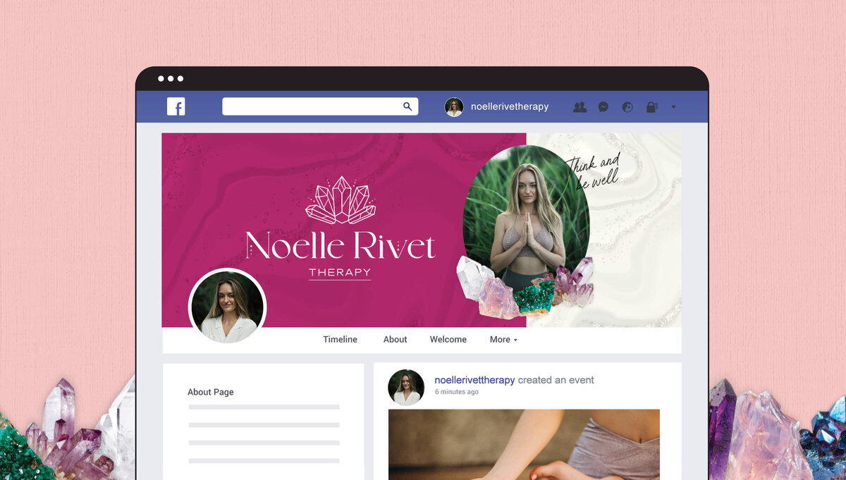 Facebook graphics for a therapist business page