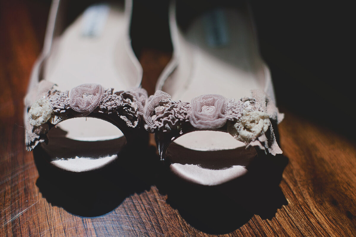 Outdoor NJ Spring Wedding Bridal Shoes