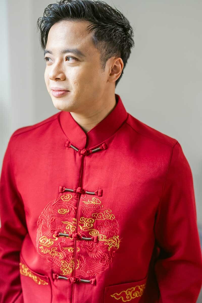 Chinese Groom getting ready at Eolia Mansion Wedding