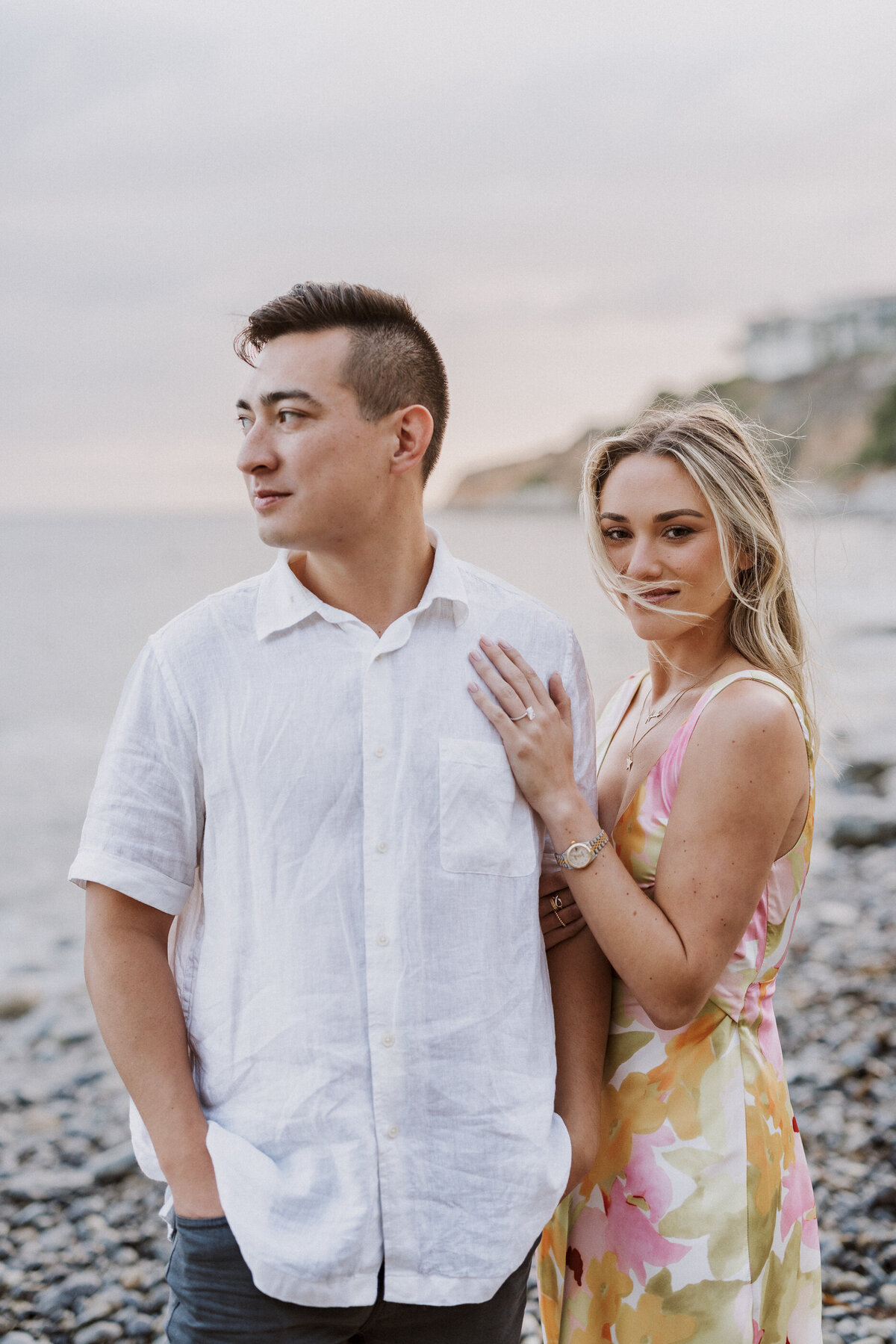 palos verdes engagement photographer terranea
