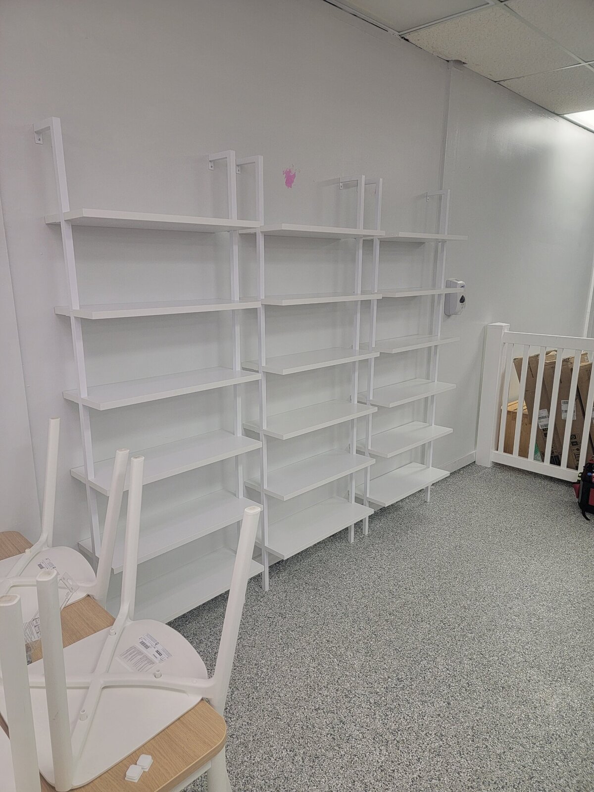 Shelving for hair salon Installation and Assembly