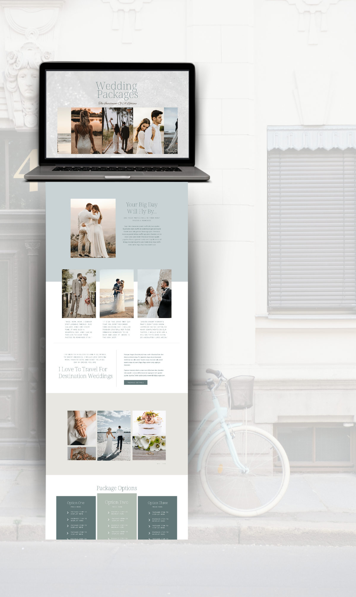 graphic with a long screenshot of a page from a website