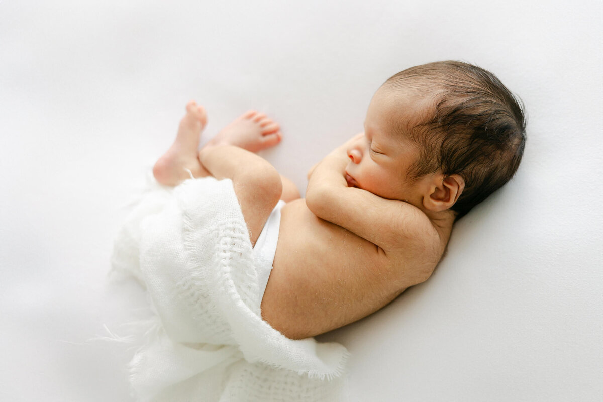 a portrait of a newborn baby