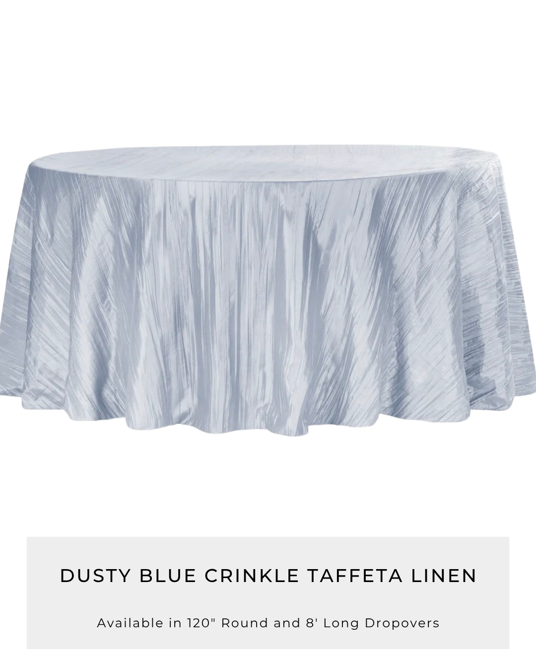Dusty Blue Crinkle Taffeta Linen