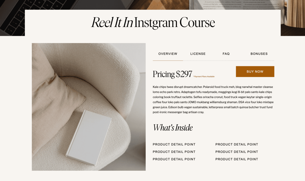 Ecommerce Bundle Showit Screenshot