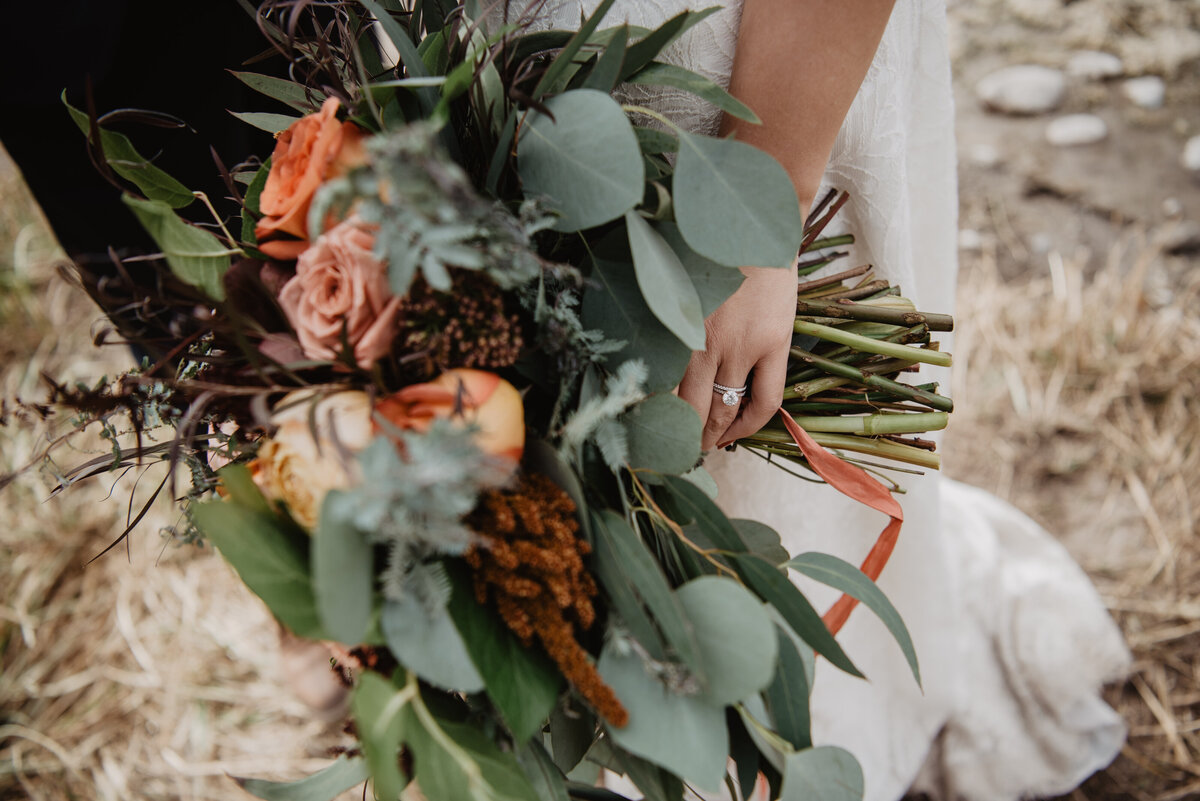Photographers Jackson Hole capture bridal bouquet