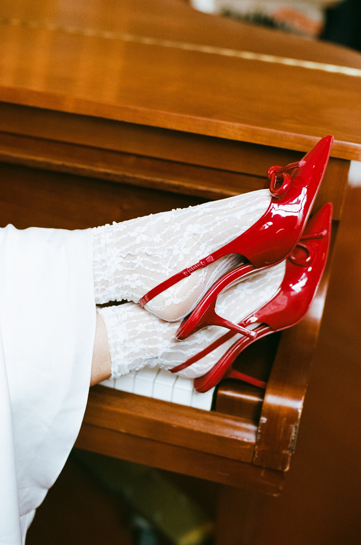 Wedding shoes on film
