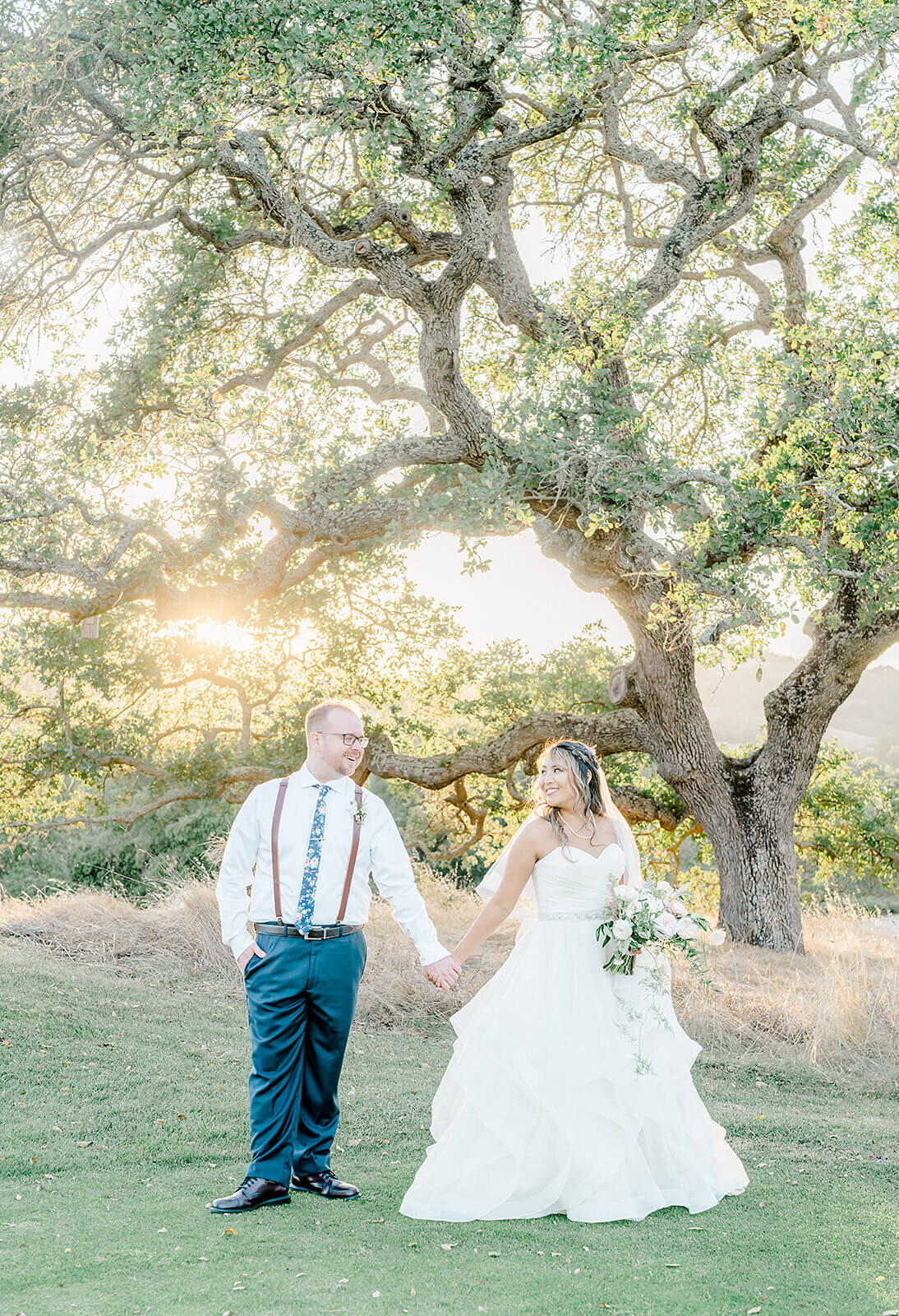 Wedding Portraits captured by Vanessa Montano Photography – Livermore vineyard at sunset.