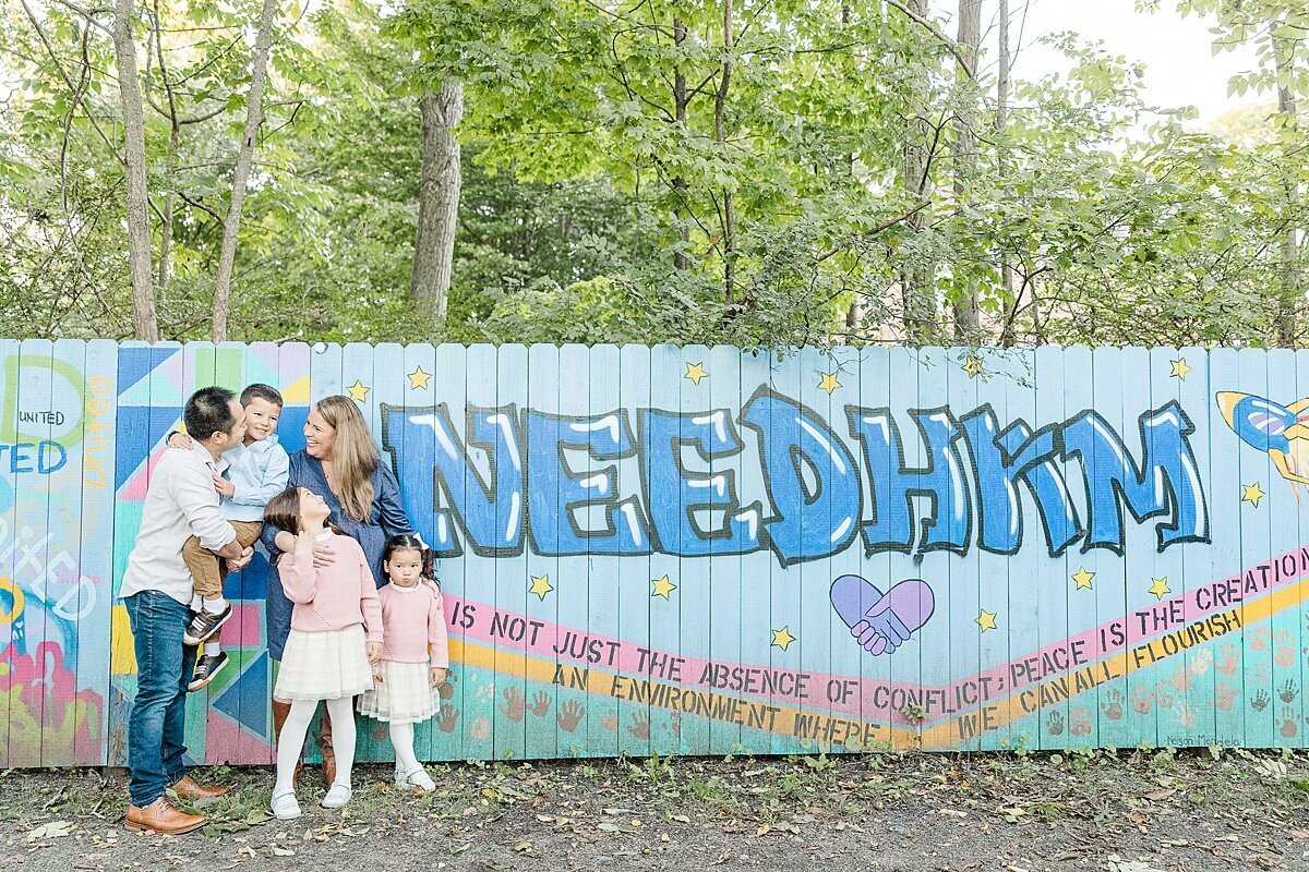 The Momming Worker Family Photo Session in Needham Massachusetts with Sara Sniderman Photography