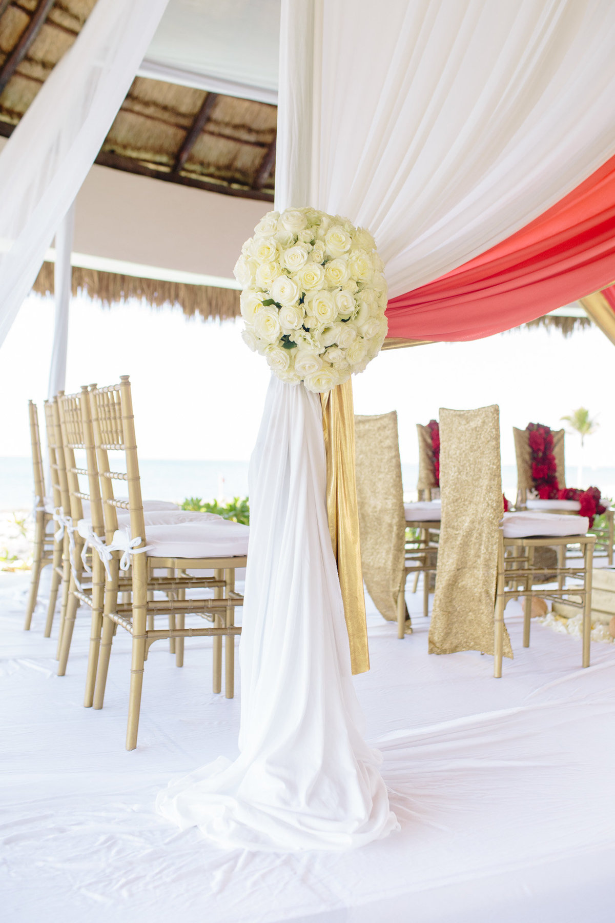 Destination Indian Wedding Mandap decor photographed by Rebecca Cerasani