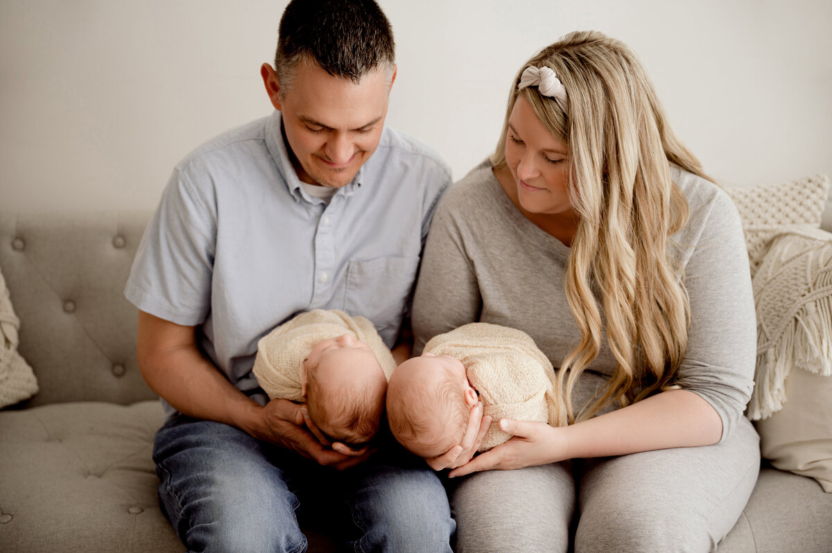 Twin Newborn Photography In studio in Princeton mn