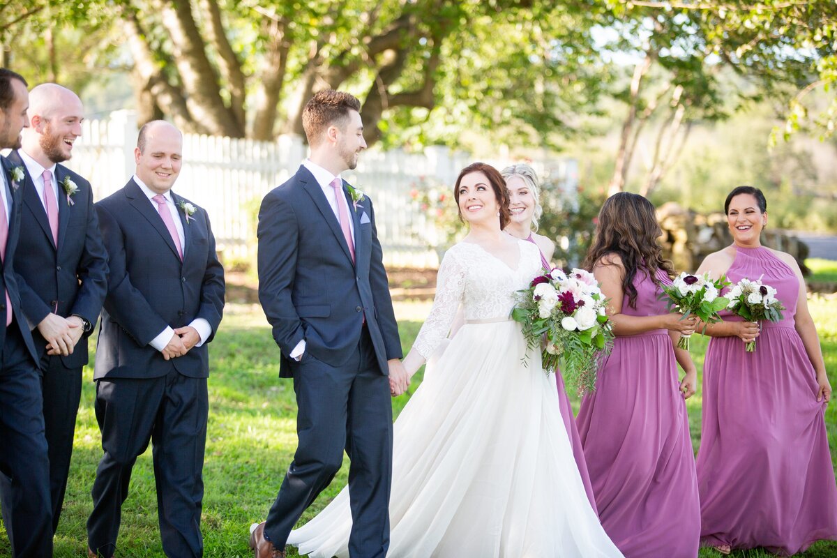wedding-party-purple-dresses