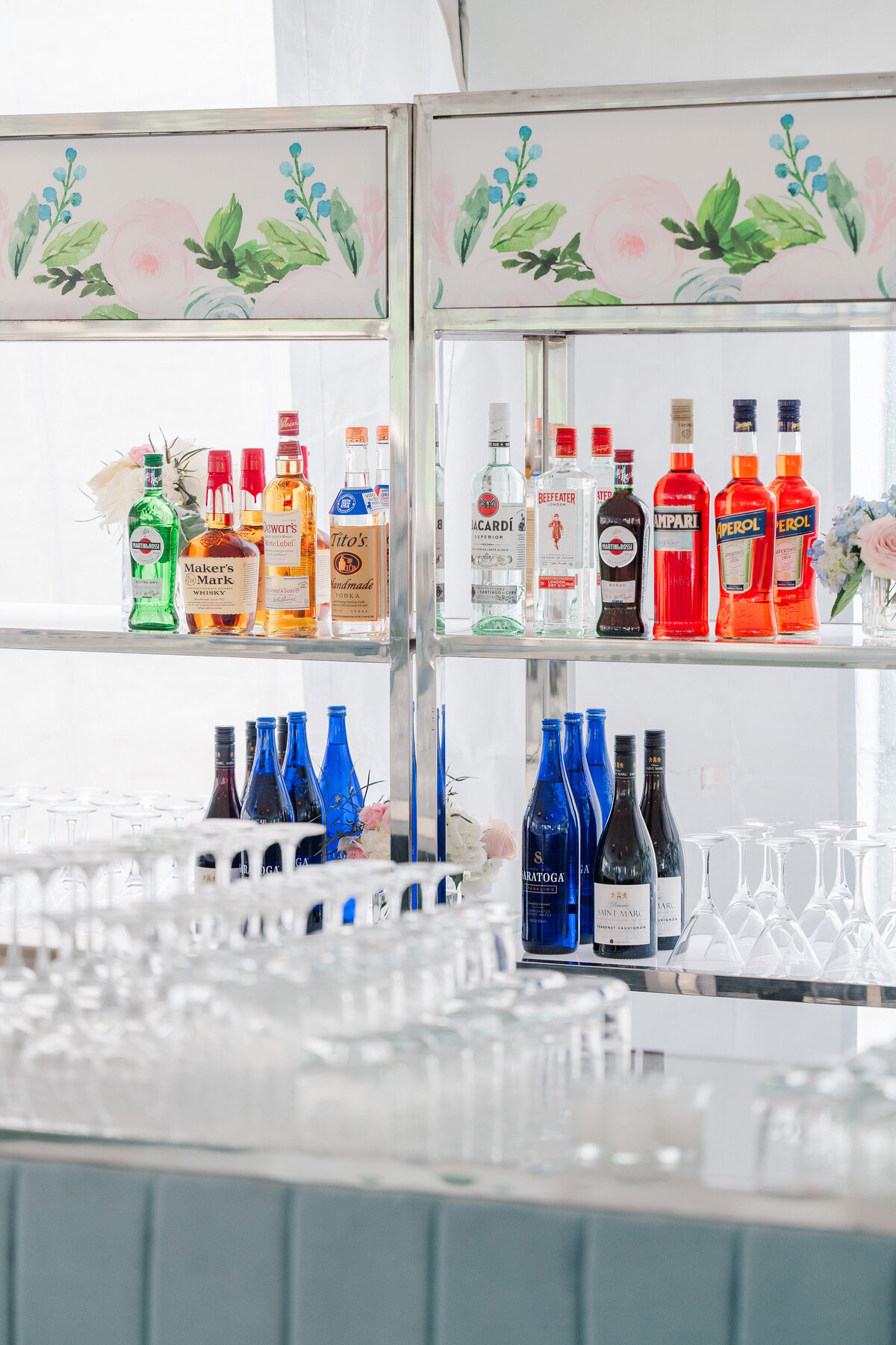 bar setup for wedding at Frick Museum by all occasions events rentals