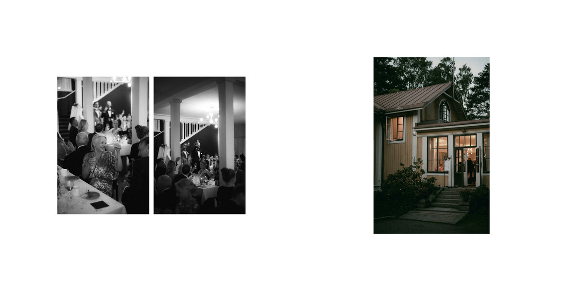 Documentary wedding photos of a wedding reception in Helsinki