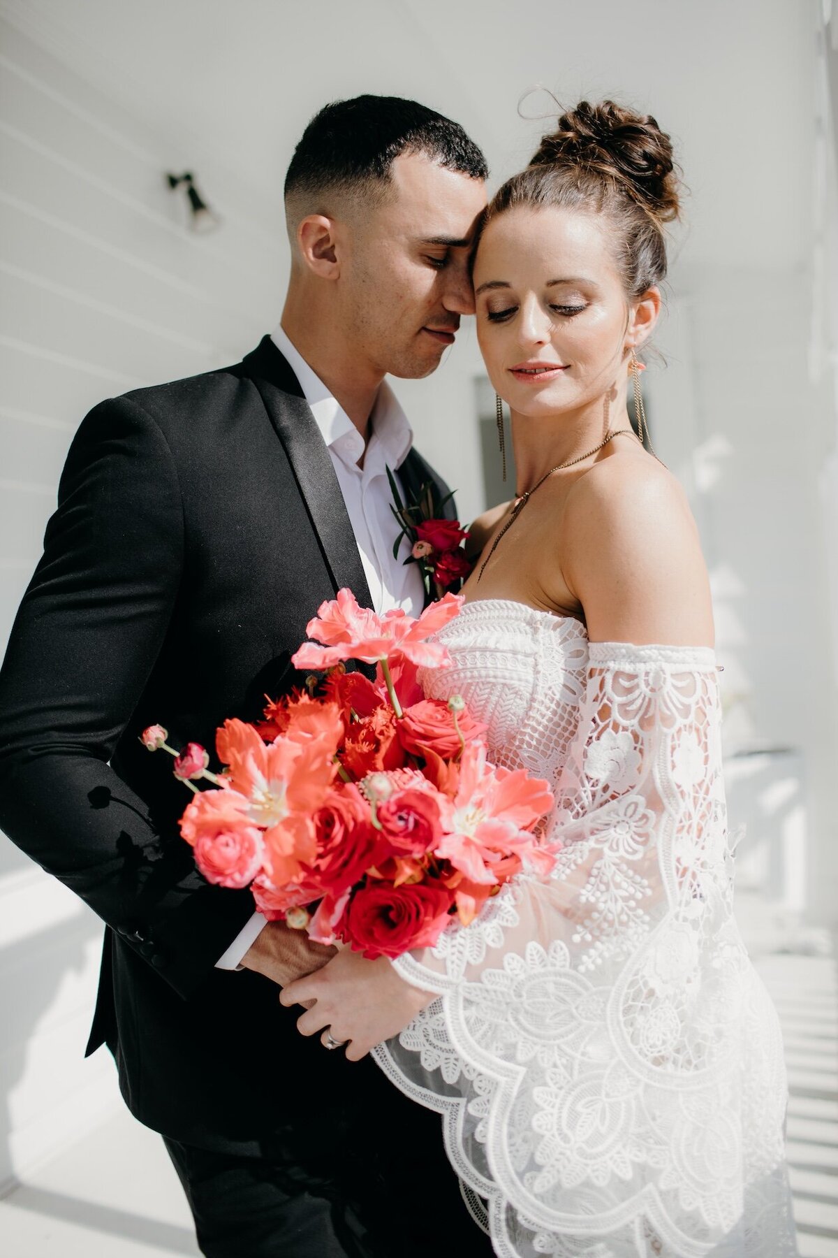 bride and groom celebrating personalised wedding NZ