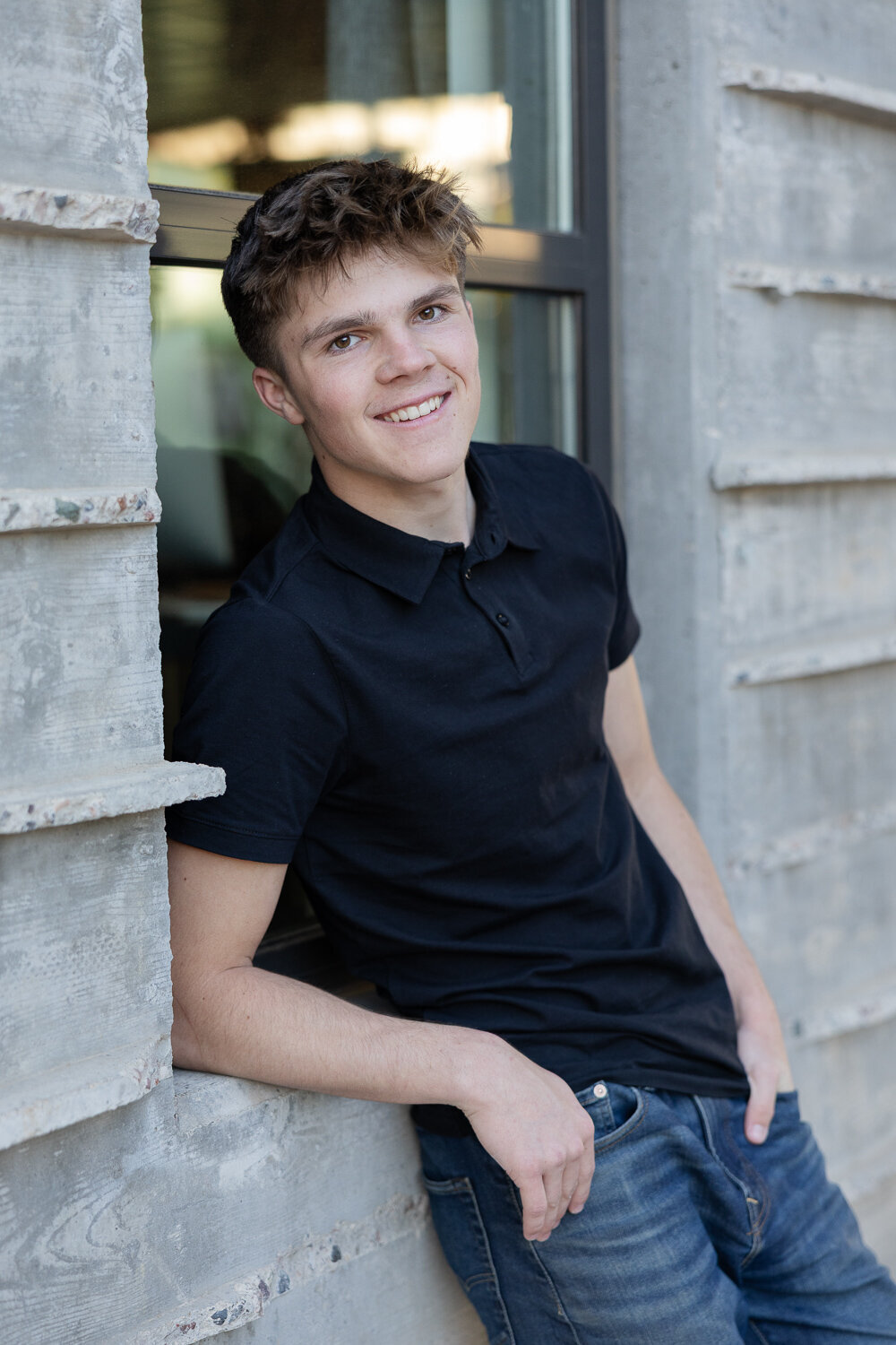 high school senior guy in urban setting in scottsdale az. Kendra jean photography