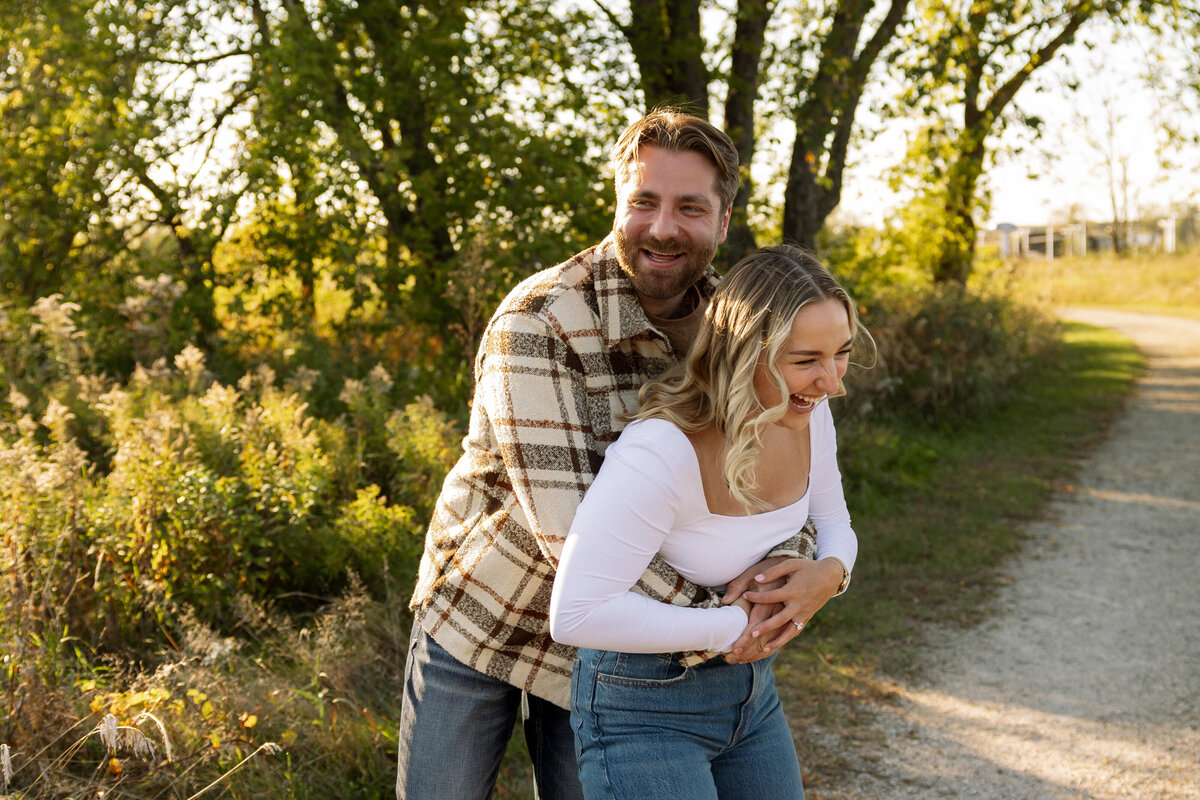 Wisconsin State Park Engagement Photographer Pike Lake South Kettle Moraine Unit Creative Couples Session-46