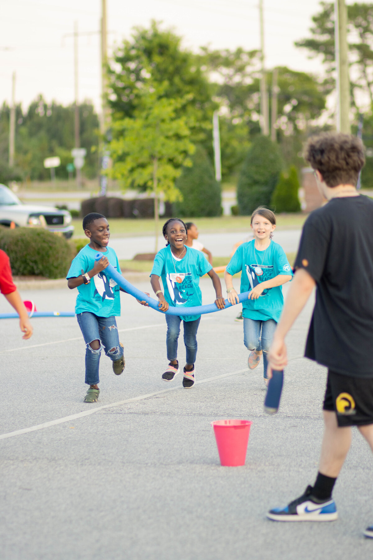 Young kids at vacation bible school at a non-denominational church in Fayetteville, NC. 