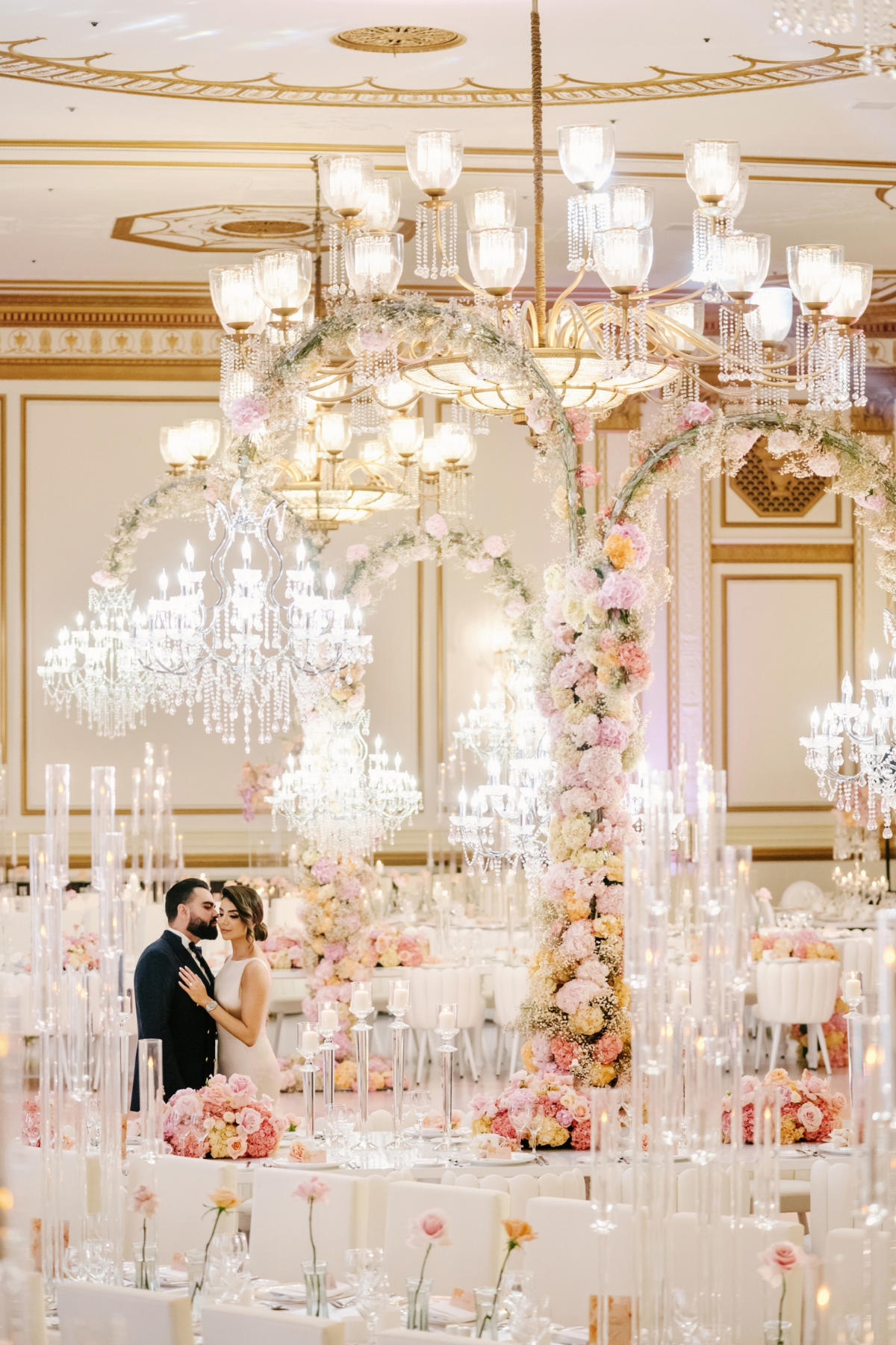 luxury-wedding-reception-pink-floral-crystal-chandelier-002