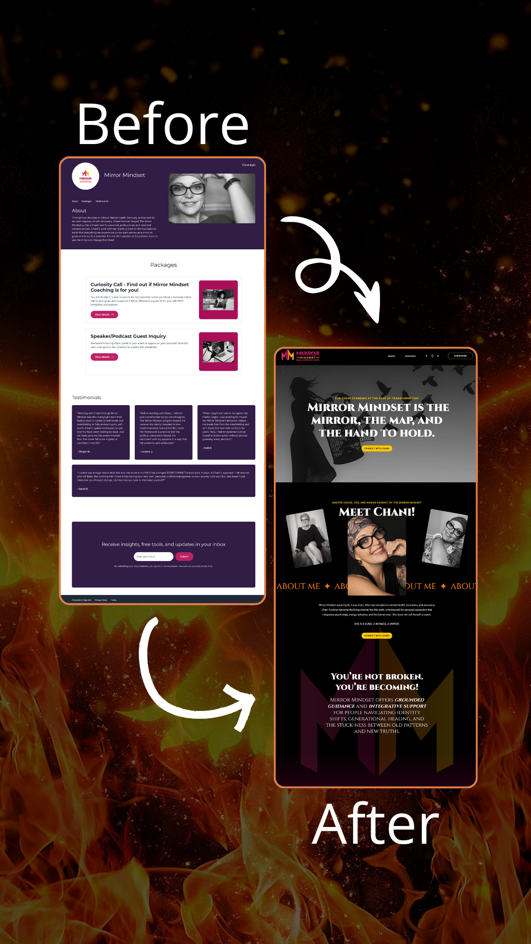 MM Website Home Before & After