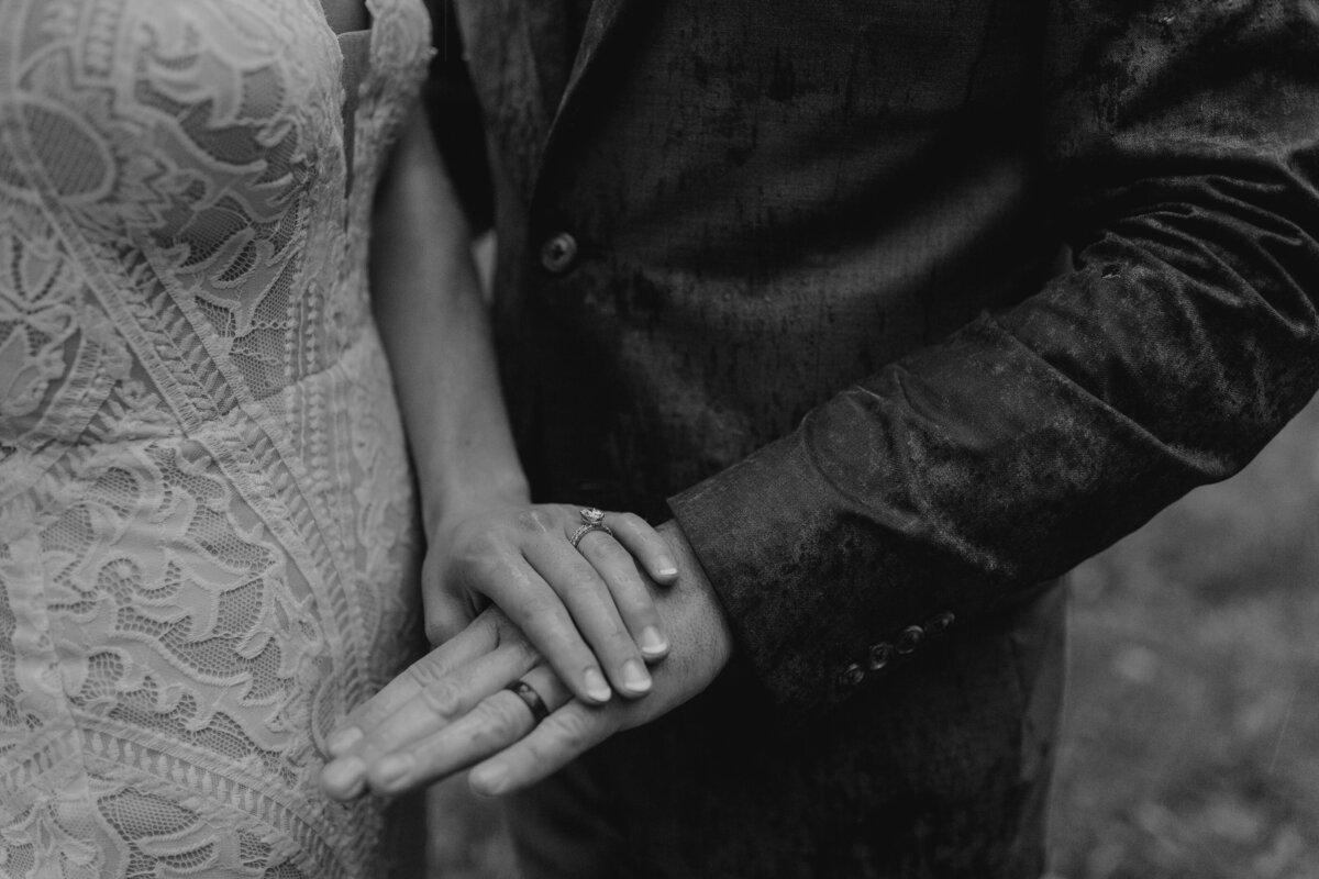 bride and groom walking